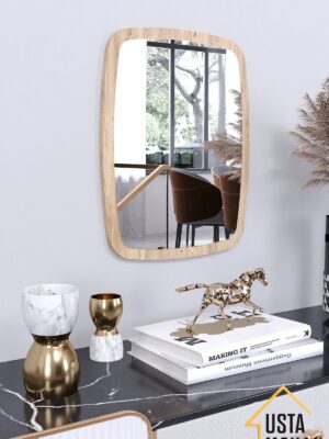 Ceviz Banyo – Duvar Aynası 60 Cm