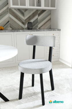 Begonya Mutfak Salon Kafe Restoran Sandalyesi 4 Adet Kırık Beyaz